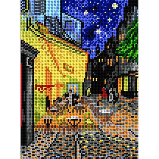 Orchidea Gobelin Canvas For Halfstitch Without Yarn After Vincent Van Gogh - Cafe Terrace At Night